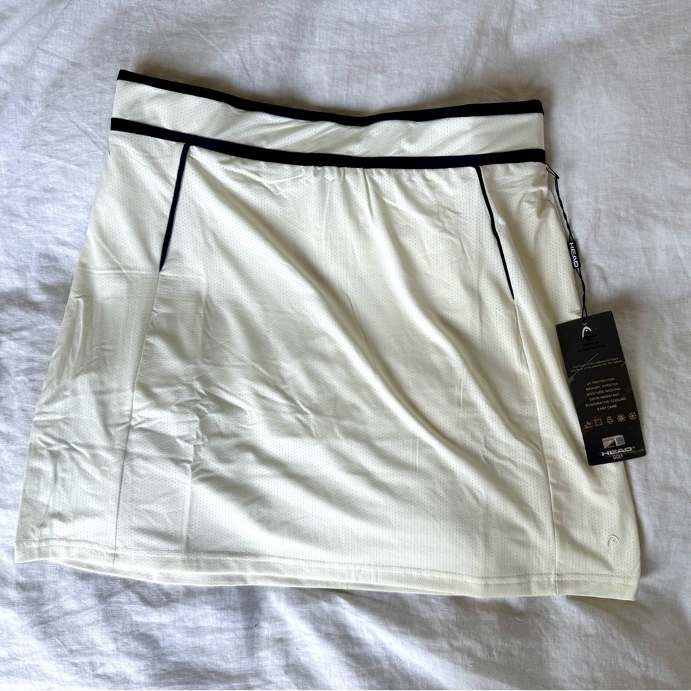 Head White Golf / Tennis Skirt with Navy Trim